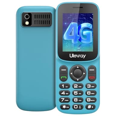 Uleway 4G Telephone Portable Senior Débloqué, Double SIM Téléphone Portable Personnes âgées | Téléphone Portable Compact Facile à Utiliser avec 1.8" LCD Écran | Haut Volume | USB C | Utiliser Nano SIM