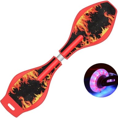 ERNAN Waveboard, Roulette de Surf pour Enfants,Waveboard Charge Max 100 kg, Planche de Castor avec Roues légères pour Enfants et Adolescent (Flame Red)