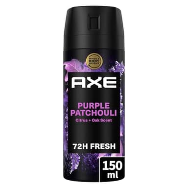 AXE - Déodorant Homme Spray - Purple Patchouli - Collection Prestige - Spray Anti-transpirant - Fraîcheur 72h non-stop - parfum pêche patchouli et ambre - 150ml