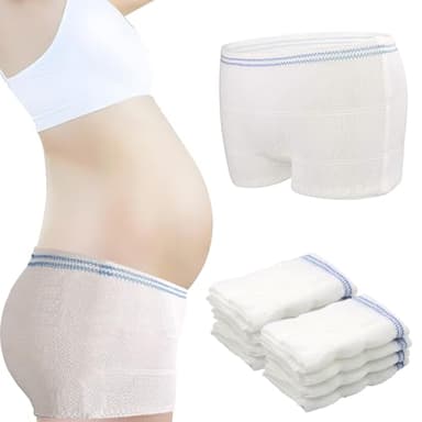 Scettar Lot de 8 Slips Jetables Maternité en Coton,Culottes Post Accouchement,Slip Filet Maternité Taille Unique,pour Grossesse Le Post Partum et Césarienne