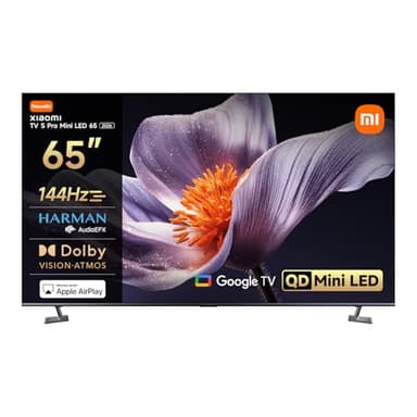 XIAOMI TV S Pro Mini LED 65, Smart TV, Dolby Vision, Dolby Atmos, QLED 4K, 144Hz, Google TV, HDR10+, Triple Tuner, DVB T2, MEMC, DTS-X, Harman AudioEFX, Prime Video, Google Assistant, AirPlay2