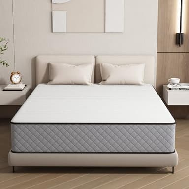 Matoresu Matelas 140x190 Hauteur 20cm, Matelas Hybride à Ressorts Ensachés Indépendant en Mousse à Mémoire de Forme, Tissu Doux pour La Peau&Soutien Confortable, Matelas 2 Personnes Moyenne Ferme