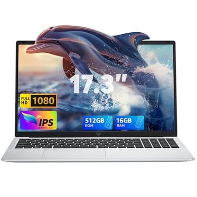 ACEMAGIC Ordinateur Portable 17,3 Pouces PC Portable 16 Go Ram DDR4 512 Go SSD 4 cœurs ln-tel Alder Lake N-97,Capacité de 6000Mah,3*USB3.2,BT5.0,HDMI,Laptop