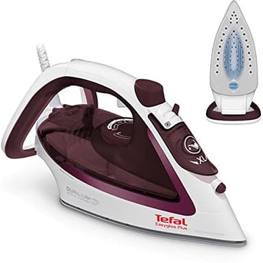 Tefal Fer à repasser vapeur Easygliss Plus avec fonction autonettoyante, arrêt automatique, système anti-calcaire, 2400 W