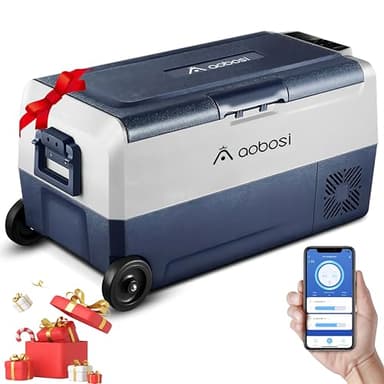 AAOBOSI Glaciere a Compression 36l, Glaciere Electrique Double Zone WiFi APP, 12 V/24 V et 100-240 V Frigo Camping, -20 ℃ à 20 ℃, pour Voiture, Camion, Bateau, Camping, Car, Caravanes,Voyageant,Maison