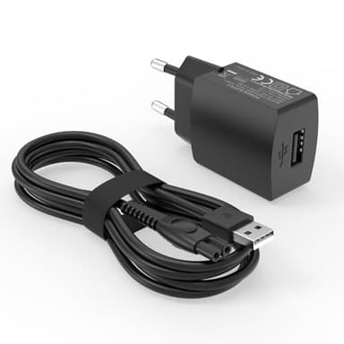 Superer 5V Tondeuse Chargeur Compatible avec Philips OneBlade 360 QP2824, QP2724, QP2734, QP2834, QP1924, QP4631, QP4530, S5887, S5889, MG5910, MG7930 pour Philipp Rasoir 1,5 M USB Adaptateur Câble