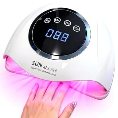 Lampe UV LED 500 W pour ongles, sèche-ongles pour vernis gel avec 90 perles lumineuses, écran tactile, 4 minuteries et capteur automatique, idéale pour les salons à domicile, sèche-ongles pour salons