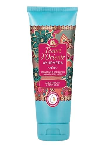 TESORI D'ORIENTE Body Lotion Ayurveda 250 ml - Lotion corporelle aromatique avec extrait de fruit d'amla, huile de sésame, aloe vera et calendula, rituel de bien-être pour le corps et les sens