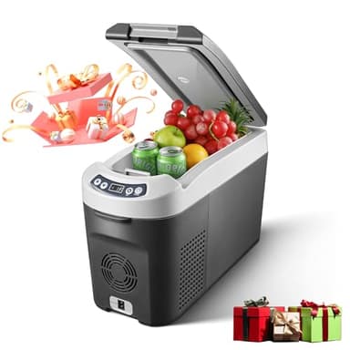 AAOBOSI 15L Glaciere électrique, 12V Réfrigérateur de Voiture à Compresseur, Frigo pour Voiture, Camion, Camping, Voyage