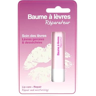 Baume à Lèvres Réparateur Hydratation Intense et Reflet Rose Nacré - Soin des Lèvres Desséchées et Gercées - Douceur, Réparation et Protection Durable - Baume Hydratant - French Tendance