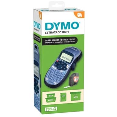 DYMO LetraTag LT-100H étiqueteuse portative | Imprimante d'étiquettes autocollant thermique sans encre | avec clavier ABC | Rose