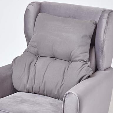 HOMESCAPES Coussin Ergonomique Lombaire, Coussin de positionnement Soutien du Dos en Coton, pour Chaise, Fauteuil et Voiture, Gris Ardoise, 58 x 68 x 15 cm