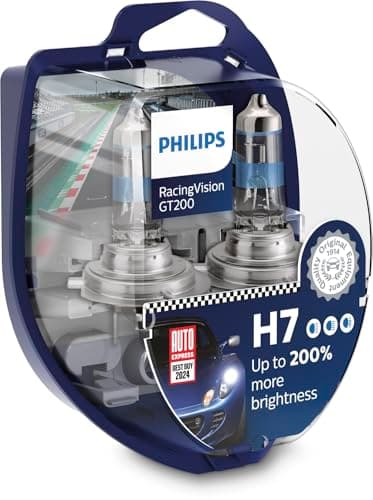 Philips RacingVision GT200 H7 lampe pour éclairage avant +200%, set de 2 Blanc