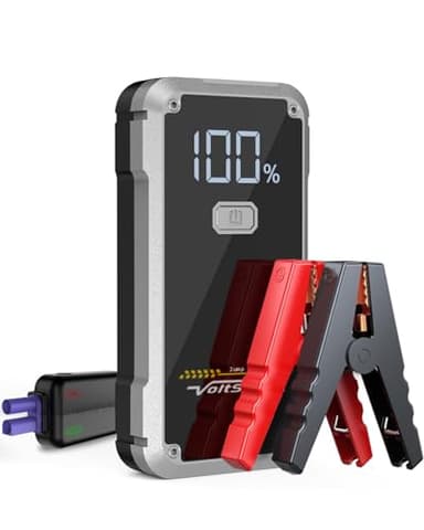 VoltSugre Booster de Batterie de Voiture 4000A, Démarreur Portable de Batterie de Voiture (Jusqu'à 5,5L Diesel ou 7,0L essence), Démarreur 12V, Pince Intelligente Avec Affichage, Lumière LED, Port USB