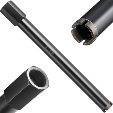 VEVOR Foret Diamant pour Carotteuse, Couronne de Carottage Humide Diamètre 38 mm et Profondeur de Perçage 356 mm, Trépan avec Filetage Intérieur 1-1/4 po-7 32 mm-7, pour Béton Armé Maçonnerie