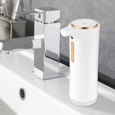 Distributeur de savon automatique, distributeur de savon électrique rechargeable avec capteur infrarouge, distributeur de savon automatique sans contact, blanc