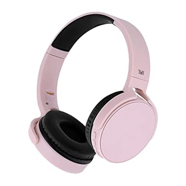 T’NB - Casque sans Fil Bluetooth 5.0, Modèle Single 2, 8 Heures D’Ecoute. Ajustable, Port Jack, Confortable, Microphone et Commandes Intégrées, pour Le Sport et Entraînements – Rose