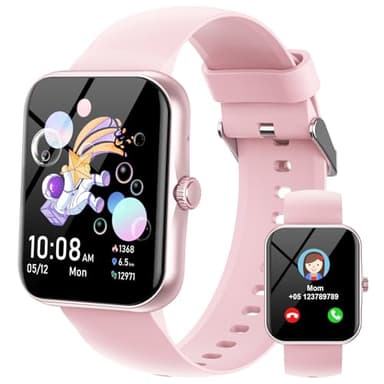 Ucani Fitness Tracker Montre Connectée Enfant, Smartwatch pour Garçon Fille 100+ Modes Sport Réveil Pedometer Moniteur Sommei, Jeux, 1,83" HD Smart Watch Intelligente pour Ados 5-16 Ans Cadeau, Rose
