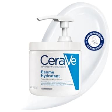 CeraVe - Baume Hydratant - Nourrit, Hydrate et Aide à Restaurer la Barrière Cutanée - Visage & Corps - Acide Hyaluronique + 3 Céramides Essentiels - Sans Parfum - Peau Sèche à Très Sèche - 454 ml