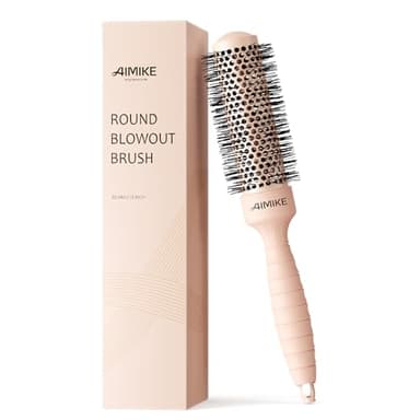 AIMIKE Brosse ronde nano ionique céramique pour brushing et coiffage, volume et brillance maximaux