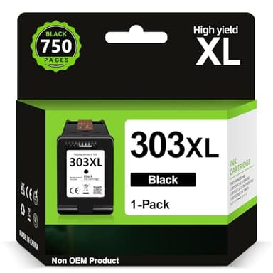 303 XL Cartouche d'encre Noire, Cartouche 303 Noir Remplacement pour Encre HP 303 Noir, Cartouche Imprimante 303XL pour HP Envy Photo 7134 7830 6232 6230 7130 6220 6234 7100 7155 7800 7834 7855 7864
