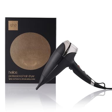 ghd - Sèche-cheveux ghd Helios - Sèche-cheveux professionnel (Noir) - Puissant et précis - Cheveux sans frisottis et 30% plus brillants - Recommandé par les coiffeurs - Idéal tous types de cheveux