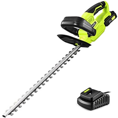 SnapFresh Taille-Haies Électrique sans Fil Longueur de Coupe 56 cm/Ecartement 14 mm - avec Batterie de 2,0 Ah 20V et Chargeur - Coupe-Herbe Poignée Ergonomique