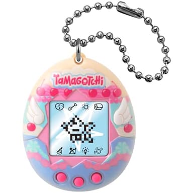 Bandai - Tamagotchi - Tamagotchi Original - Angel Cake - Animal électronique virtuel avec écran Couleur - Jouet Animal interactif en Français - Gâteau Ange - Jouet Enfant 8 Ans et + - 46165