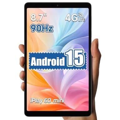 ALLDOCUBE iPlay 60 Mini - Tablette 8,7 Pouces - Android 15, Allwinner Octa-Core, 12Go+ 64Go, Écran 90Hz IPS 400 Nits, Widevine L1 Netflix, WiFi/4G LTE/GPS