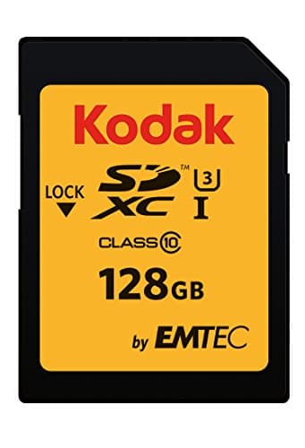 Kodak - Carte SD 128 Go UHS-I U3 V30 SDHC/XC - Carte Mémoire - Vitesse de Lecture 95MB/s Max - Vitesse d'Écriture 85MB/s Max - Stockage de Vidéos 4K Ultra HD et de Photos HD - SD Card