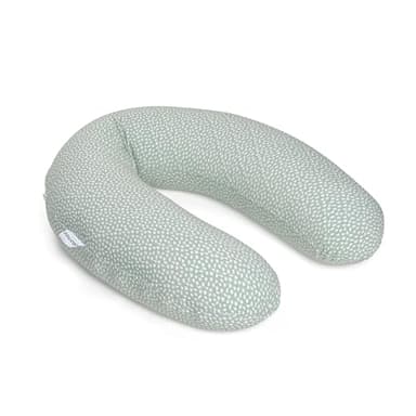 doomoo Coussin de Grossesse et Coussin Allaitement Buddy - Ultra Confort pour Dormir pendant la Grossesse - Soulage dos, jambes et ventre - Housse Bio et Oeko-Tex, Cloudy Kaki
