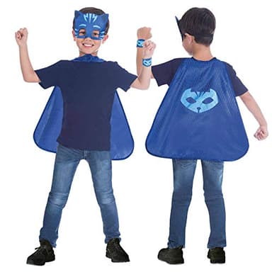 Amscan 9903736 PJ Catboy Ensemble masque et cape Bleu