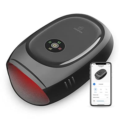 Comfier Appareil de massage sans fil avec 3 modes de compression, Chauffe-Main&Massage pour l'arthrite, améliore la circulation sanguine des doigts, Cadeau Femme/Homme/Noël