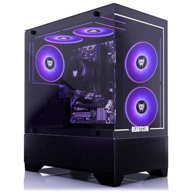 BEASTCOM Q3 PC Gamer AMD Ryzen 5 3400G, 4K Vega Graphique, 16Go RAM, 1To M.2 NVMe, 500W 80PLUS PSU, WiFi, PC Gaming