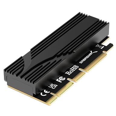 SABRENT Carte d'extension sans Outil M.2 NVMe SSD vers PCIe x16 (AIC) avec dissipateur Thermique, Adaptateur PCIe M.2 pour SSD PCIe 5.0 Gen5, Compatible avec Les précédentes de PCIe (EC-TFPE)