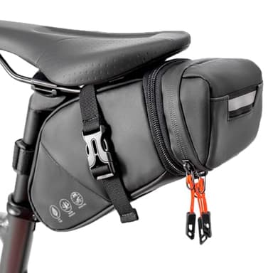 Danuosie Sac de Selle de vélo Extensible sous Le siège, étanche, pour VTT, vélo de Route et Banlieue, 1,5 à 2 l