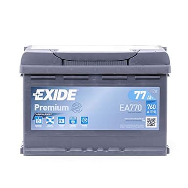 Exide EA770 Premium Batterie de Voiture, 77Ah/760A, 12V