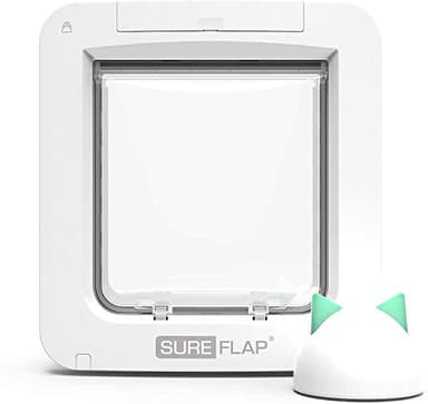 Grande chatière à Puce électronique Connect SureFlap avec hub, contrôle par Application, Fonction Couvre-feu, pour Chats et Petits Chiens, Installation dans Les Portes, fenêtres et Murs