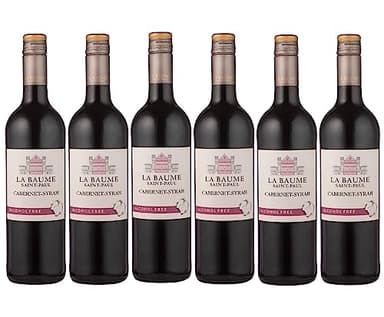 La Baume St Paul - Vin rouge désalcoolisé, Cabernet et Syrah - Sans alcool (6 x 0,75L)
