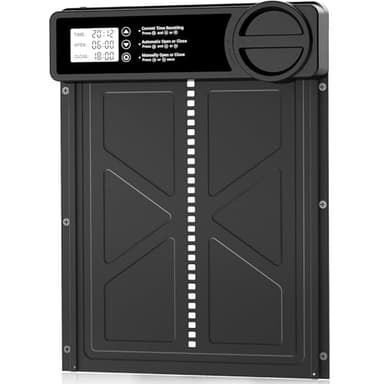 INNOLAND Porte Automatique Poulailler - Grande avec Minuterie du Soir/Matin, Porte Poulailler Automatique en Alliage d'aluminium, Porte Poulailler Anti-pincement Fonctionne à Piles