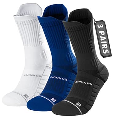 Coolmax Compression Chaussettes Running Homme, Randonnée Contention&Sport Course- Anti-Ampoules, Mèche Humide Support de Voûte (Taille 35-51, 3 Paires)​