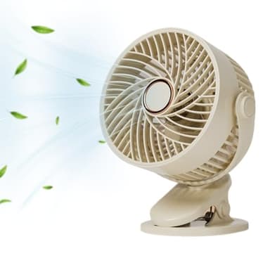 MAGIC SELECT Ventilateur à Pince, à 5 Vitesses. Ventilateur de Bureau Silencieux, avec Lumière. Multi-Surfaces. Tour à 360º. Batterie Longue Durée. Câble de Chargement, USB-C, Intégré.