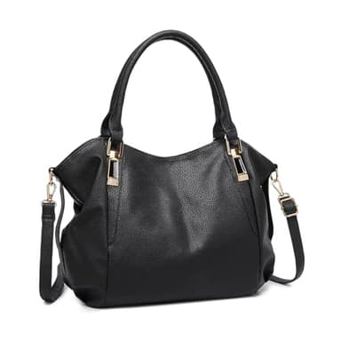 Miss Lulu - Grand Sac à Main Femme avec bandoulière réglable, Sac fourre-Tout imperméable en Cuir PU,Sac Cabas Femme pour Usage Quotidien et Voyage