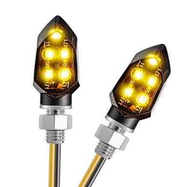 CICMOD Clignotant Moto LED, 2 x Mini Indicateurs de Moto, 12V Homologué Indicateur LED Universel pour Quad Scooter Cruiser Off Road