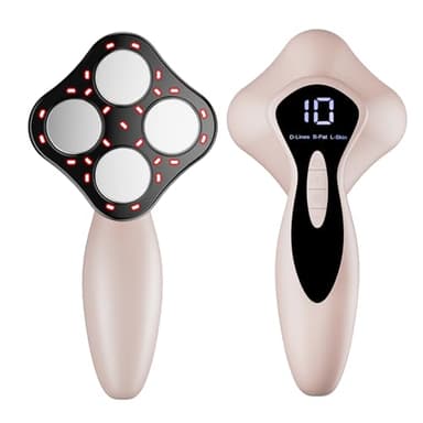 Oranmagic Masseur Anti Cellulite Minceur Machine Appareil Massage Vibra Pro, 4 Têtes de Professionnel Pour La Taille, Ventre, Fesses, Bras, Unisexe, Raffermissement De La Peau (Or Rose)