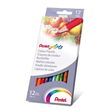 Pentel - Etui de 12 crayons de couleur - Couleurs assorties