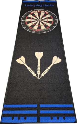ABC Darts - Tapis de fléchettes - Bleu anthracite - 241 x 80 cm