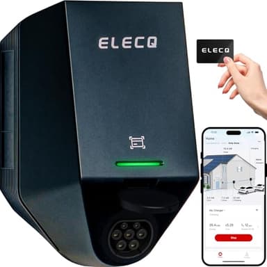 ELECQ borne de recharge wallbox 22kw type 2 avec APP | délestage dynamique & Chargement solaire (Nécessite Power Monitor) | Équilibrage de charge | OCPP WiFi rfid | Compatible 11kW véhicule électrique