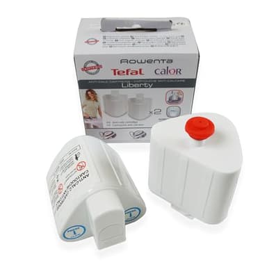 Distri+ - Lot de 2 cartouches filtrantes anti-calcaire pour centrale-vapeur - compatible avec Rowenta, Calor, Tefal Liberty – référence d'origine XD9070E0