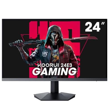 KOORUI Ecran PC Gamer 24 Pouces, 165Hz 1080p 1ms IPS, Adaptive Sync, Moniteur PC HDMI, Angle de Vision de 178°, Montage Mural VESA (FHD 1920x1080, DisplayPort) Noir